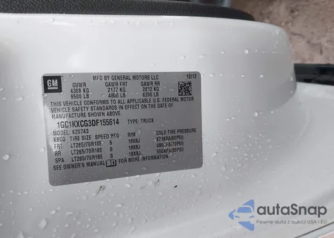 2013 Chevrolet Silverado 2500Hd Lt из США, поврежденный, VIN 1GC1KXCG3DF155614